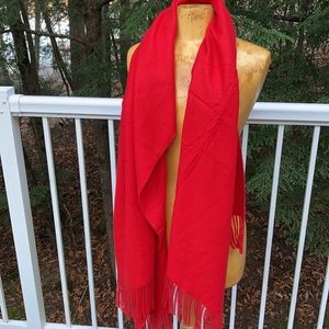 Red extra large shawl Pretty Persuasions